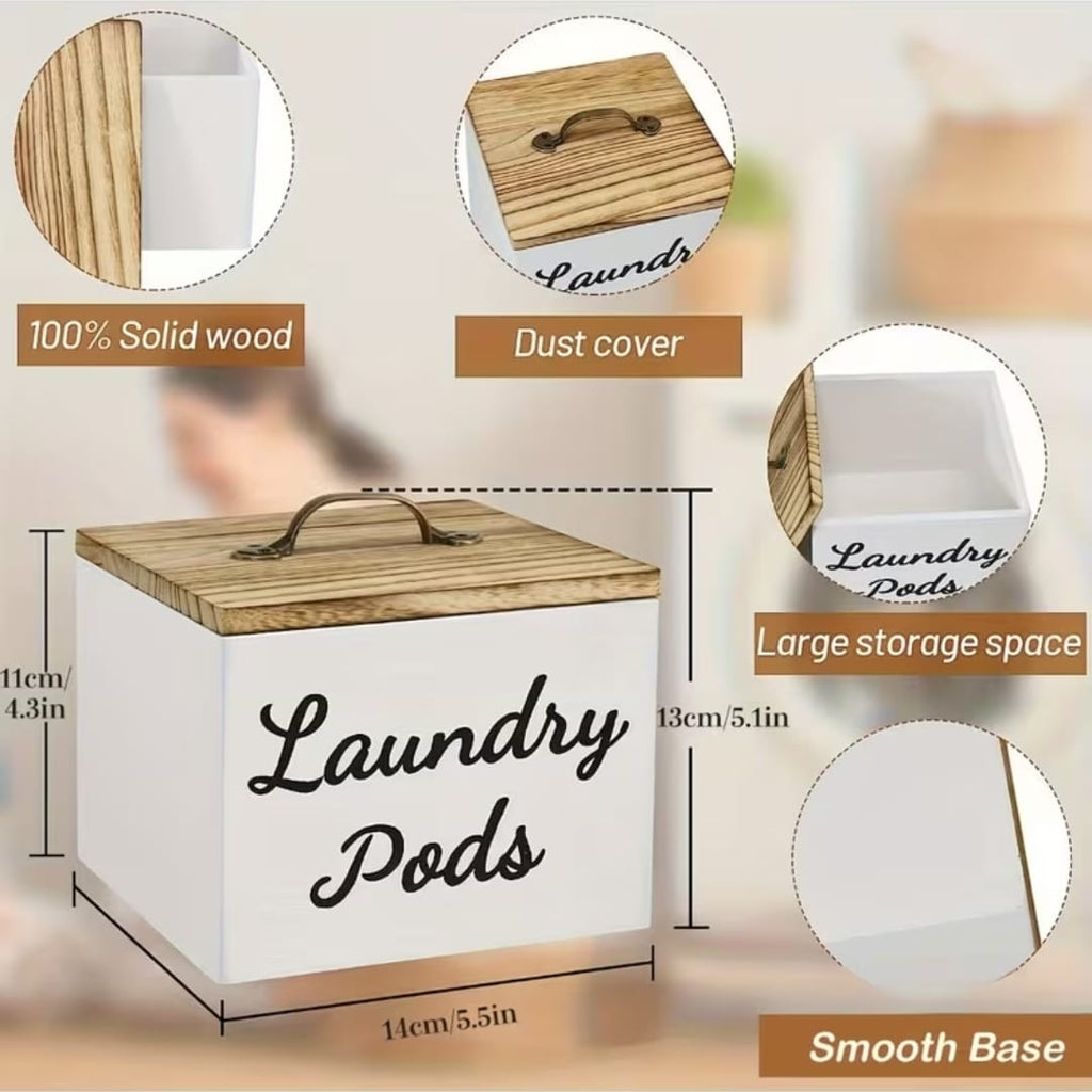 Wooden Laundry Room Storage Box